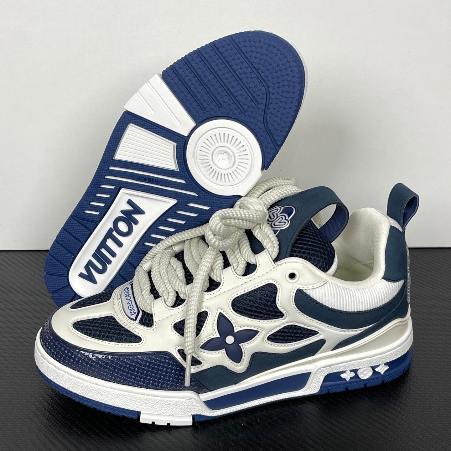 LV Skate "White/Blue-navy"